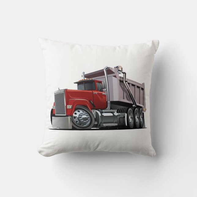 Coussin Pilote de lancement de camion de dessin (Recto)