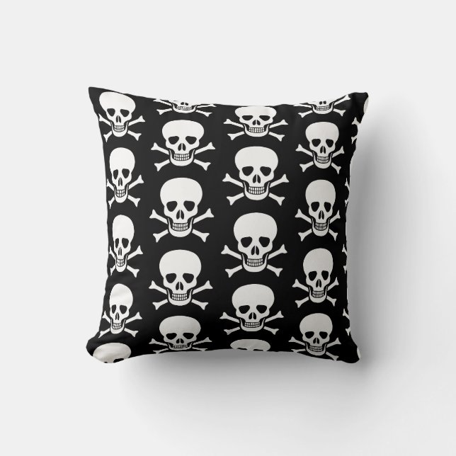Coussin Pilote de lancement de crâne humain (Recto)