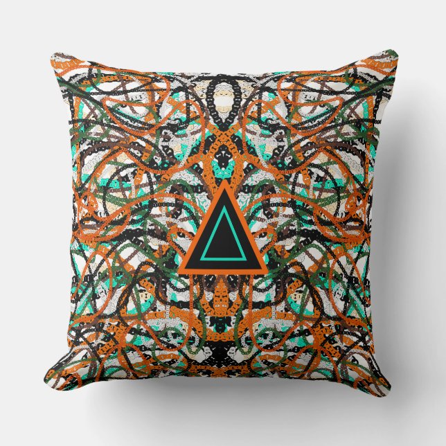 Coussin Pilote de lancement motif à chaîne (Recto)