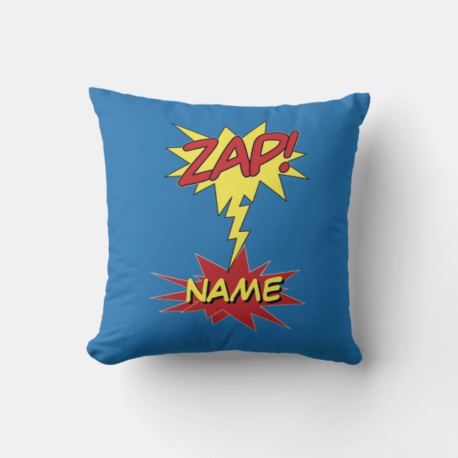 Coussin Pilote de lancement personnalisé ZAP ! (Recto)