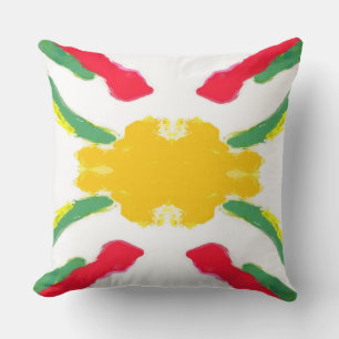 Coussin Pilote de lancement rouge et jaune Starburst