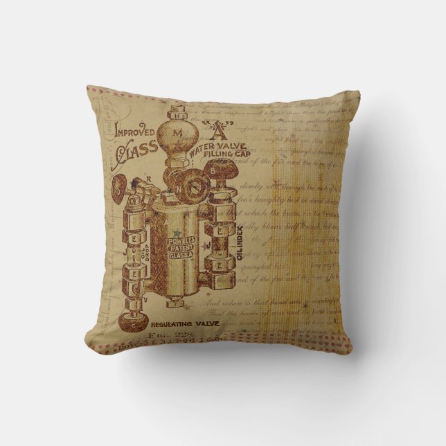 Coussin Pilote de lancement vintage (Recto)