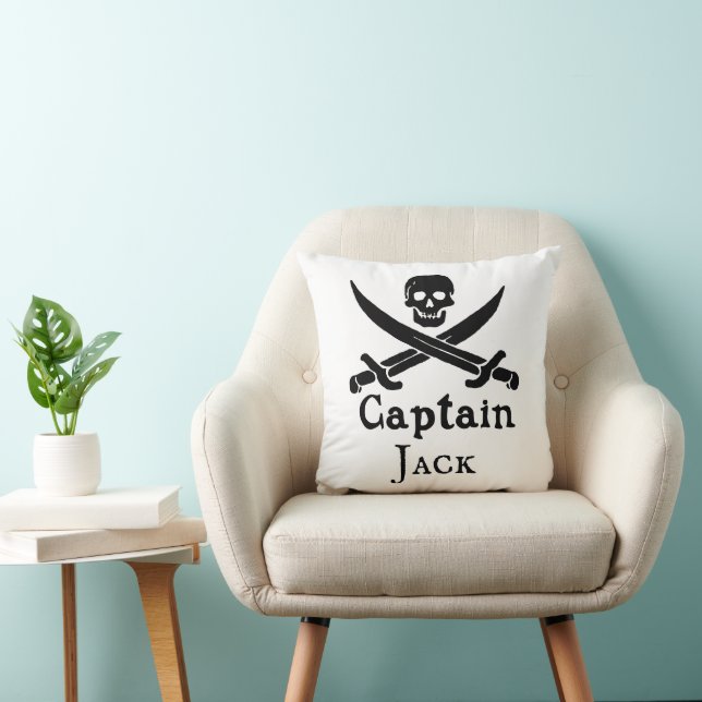 Coussin Pilote de piste de pirate personnalisé (Chaise)