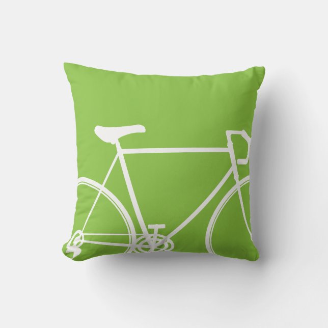 Coussin Pilote de vélo vert (Recto)