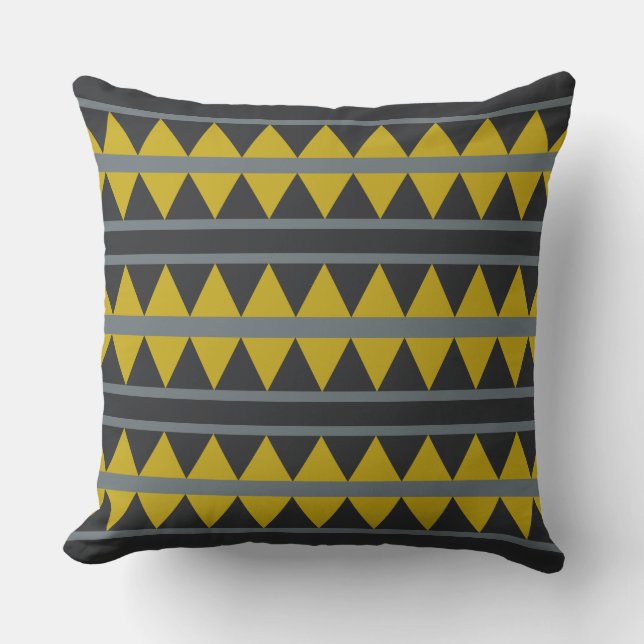 Coussin Pilotes de lancement de motif géométrique (Recto)