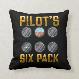 Coussin Pilotes Six Pack Humour de vol Avion d'entraînemen