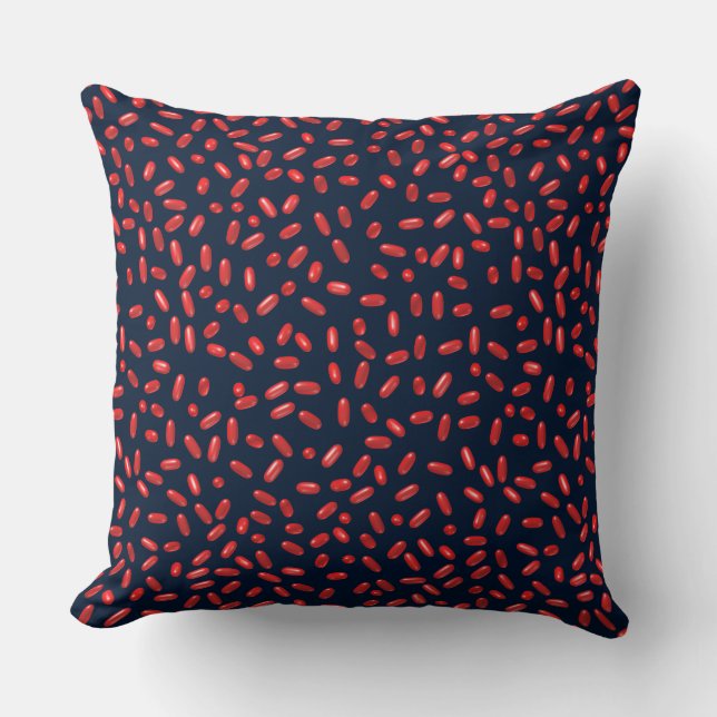 Coussin Pilules rouges Motif répétitif (Recto)