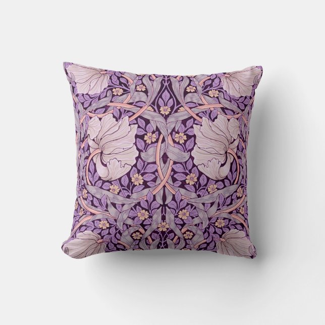 Coussin Pimpernel Purple, William Morris (Recto)