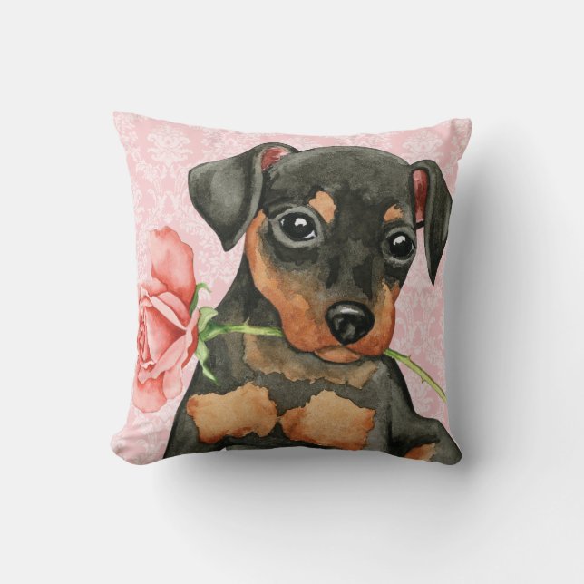 Coussin Pin rose de minute de Valentine (Recto)