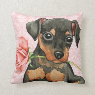 Coussin Pin rose de minute de Valentine