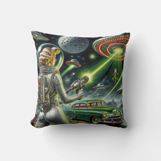 Coussin Pin-Up de science-fiction (Recto)