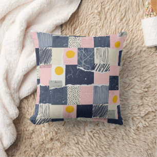 Coussin Pinceau Abstrait Rétro (1)