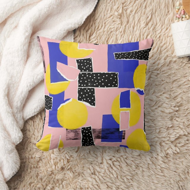 Coussin Pinceau Abstrait Rétro (10) (Couverture)