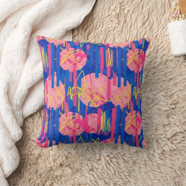 Coussin Pinceau Abstrait Rétro (2) (Couverture)