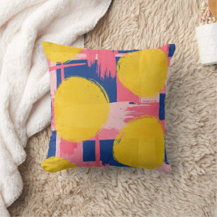Coussin Pinceau Abstrait Rétro (3)