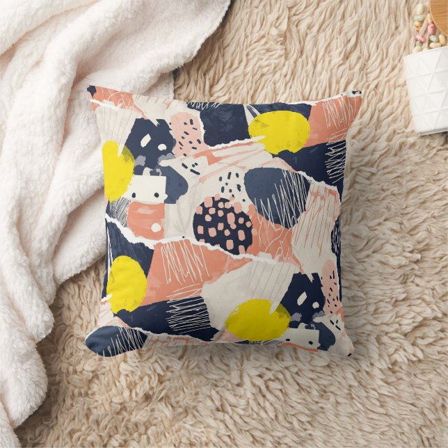 Coussin Pinceau Abstrait Rétro (4) (Couverture)