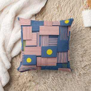 Coussin Pinceau Abstrait Rétro (5)