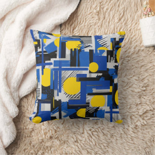 Coussin Pinceau Abstrait Rétro (7)