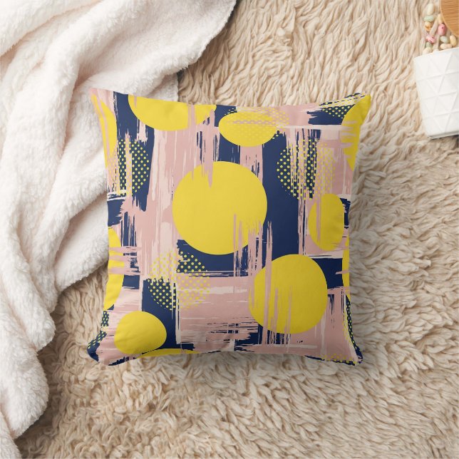 Coussin Pinceau Abstrait Rétro (8) (Couverture)
