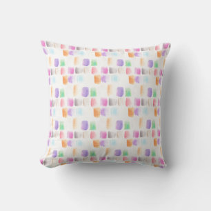 Coussin Pinceau Arc-en-ciel Aquarelle Traits Peints à la M