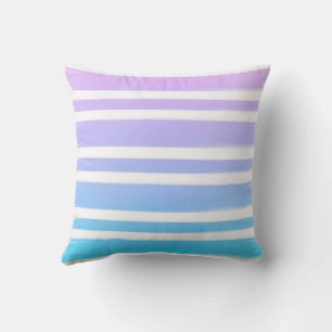 Coussin Pinceau peinture rose pastel bleu violet