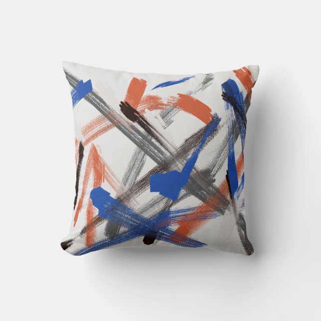 Coussin Pinceaux de Peinture d'Art Abstrait Vibes  (Recto)