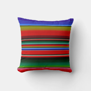 Coussin Pinces Mexicaine Couleur Bleu Rouge Espagnol