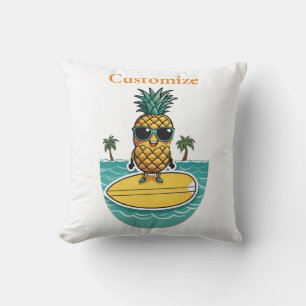 Coussin Pineappa Surfer Dirige Une Vague Thunder_Cove