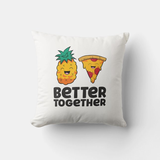 Coussin Pineapple Pizza Better Together Modern Graphic Des (Recto)