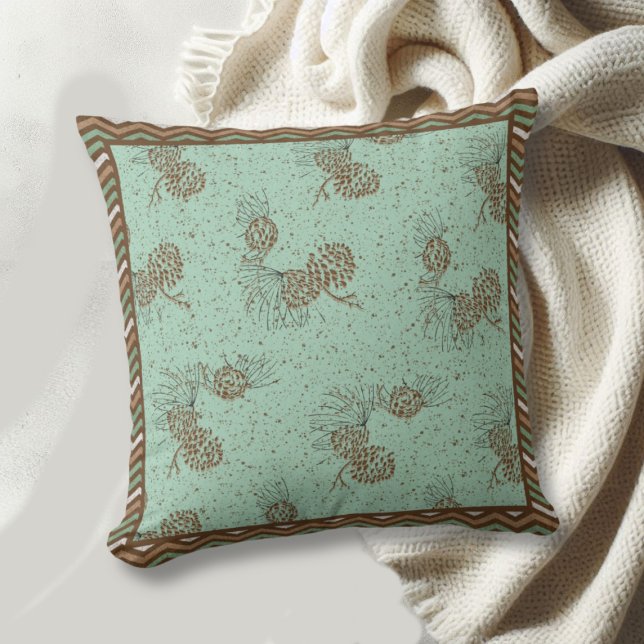 Coussin Pinecones et Cabine en pointes de Chevron (Créateur téléchargé)