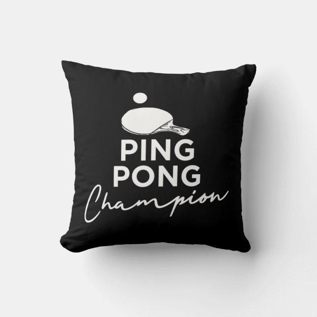 Coussin Ping Pong Champion de tennis de table (Recto)