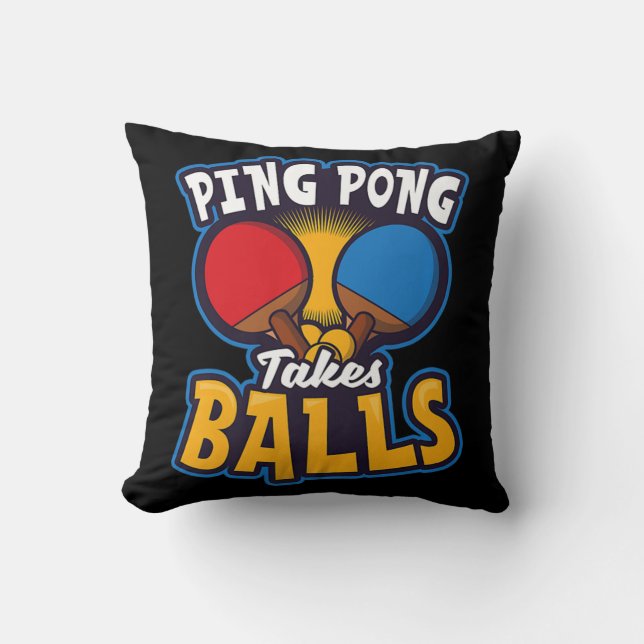 Coussin Ping Pong prend des balles Design Table Tennis (Recto)