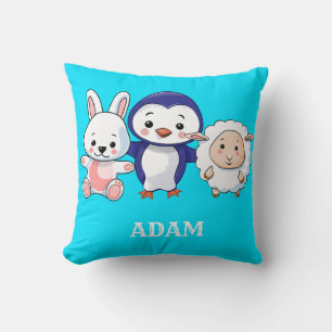 Coussin Pingouin bébé mignon et amis