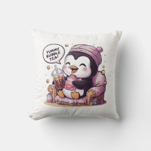 Coussin Pingouin de dessin adorable : Cosy, Kawaii Vibes