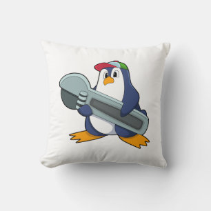 Coussin Pingouin en mécanique avec outil