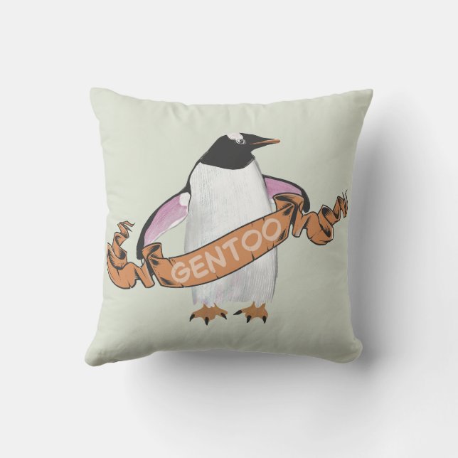 Coussin Pingouin Gentoo (Verso)