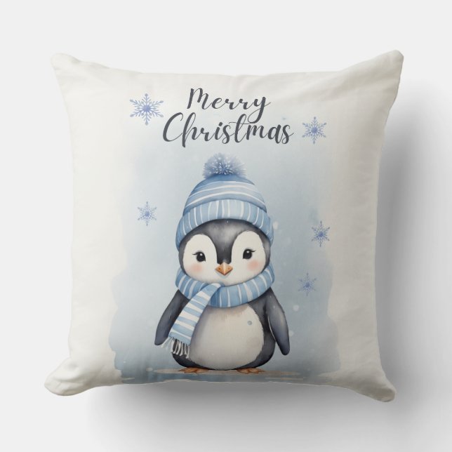 Coussin "Pingouin mignon" (Recto)