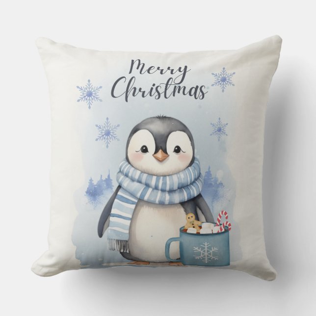 Coussin "Pingouin mignon 3" (Recto)