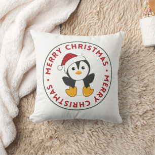 Coussin Pingouin Noël Neige Hiver Animaux Penguins Thr