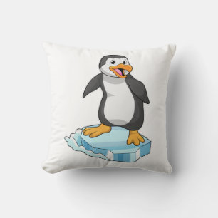 Coussin Pingouin sur glace floc