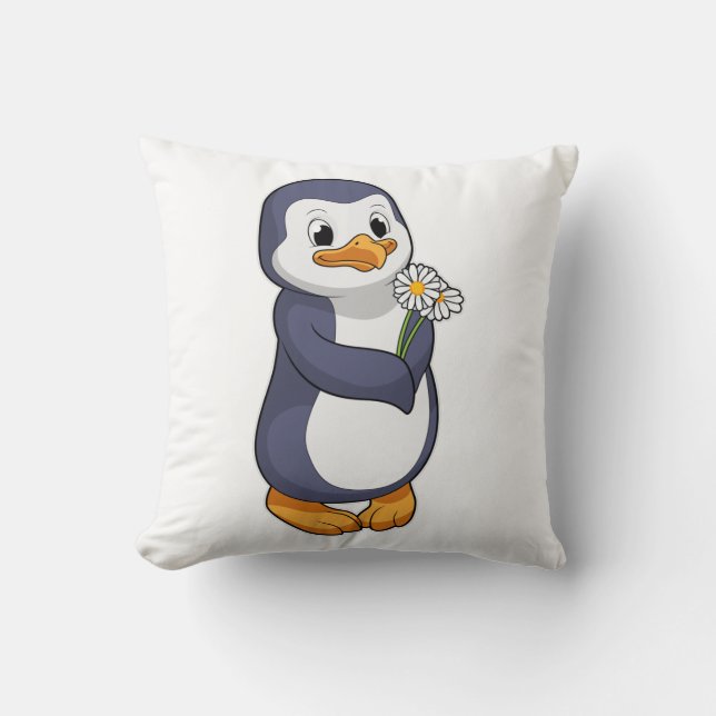 Coussin Pingouin with Daisy (Recto)