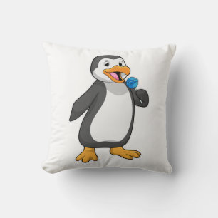 Coussin Pingouin with Lollipop