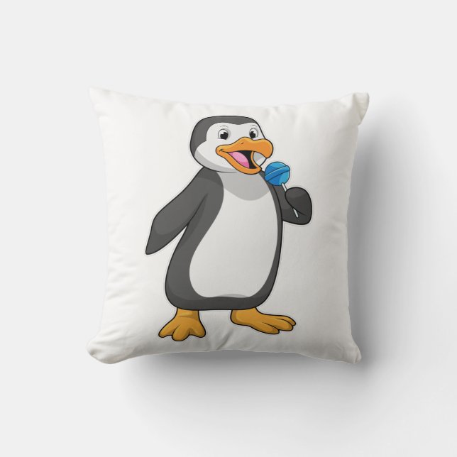 Coussin Pingouin with Lollipop (Recto)