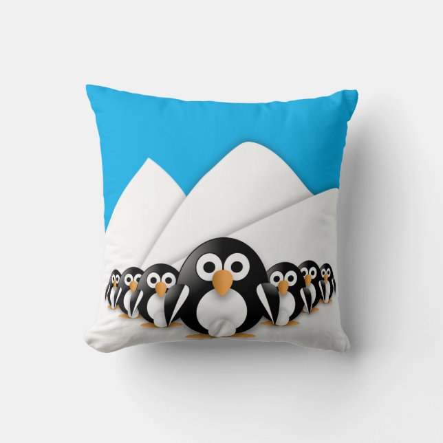 Coussin Pingouins amusants (Recto)