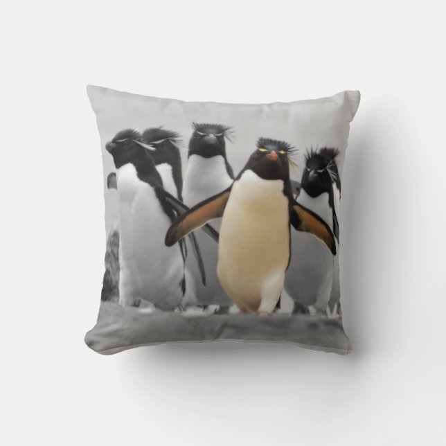Coussin Pingouins de Rockhopper (Recto)