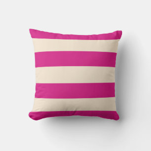 Coussin Pink and Antique White Stripes