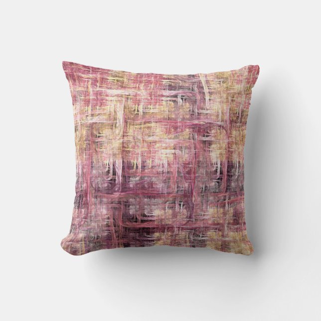 Coussin Pink and Cream Painted Fractal (Recto)