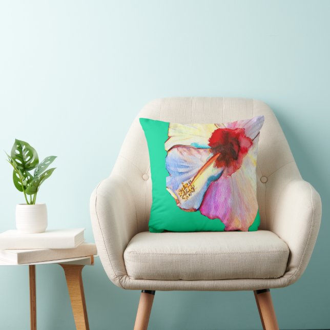Coussin Pink aquarelle tulipe art (Chaise)