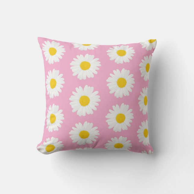 Coussin Pink Background Throw Pillows (Recto)