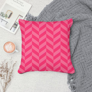 Coussin Pink Chevron moderne Accent décoratif